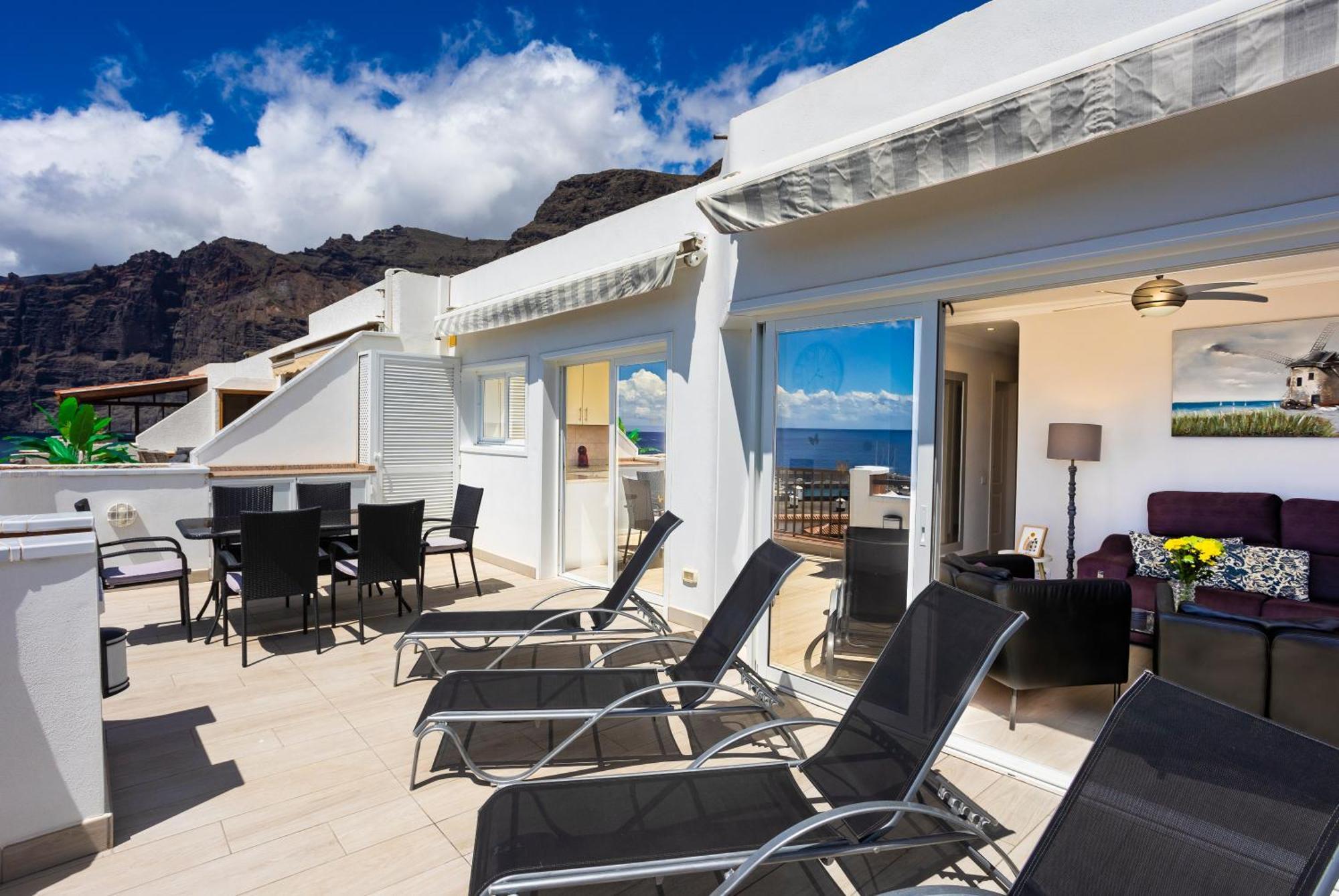 Ocean Panorama - 3 Ac Bedrooms, Private Garage, New Pool, 2 Bathrooms, Tv Channels Acantilado de los Gigantes ภายนอก รูปภาพ